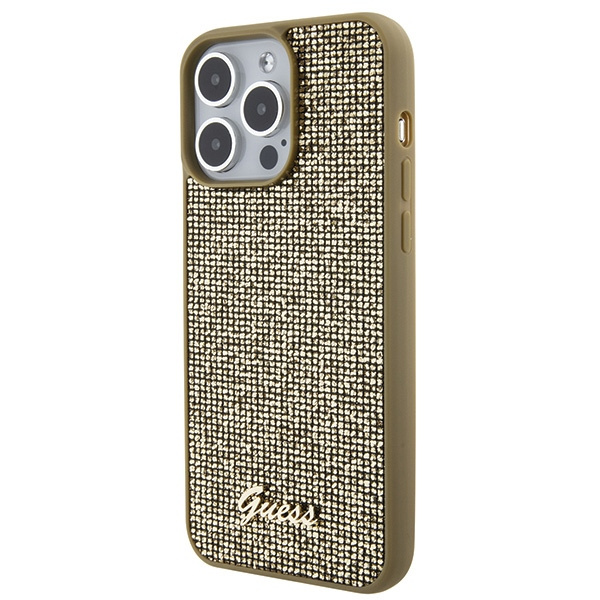 Guess GUHCP15XPMSDGSD iPhone 15 Pro Max 6.7" złoty/gold hardcase Disco Metal Script