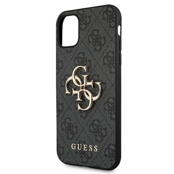 Guess GUHCN584GMGGR iPhone 11 Pro szary/grey hardcase 4G Big Metal Logo