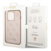Guess GUHCP14LG4GFPI iPhone 14 Pro6,1" różowy/pink hard case 4G Metal Gold Logo
