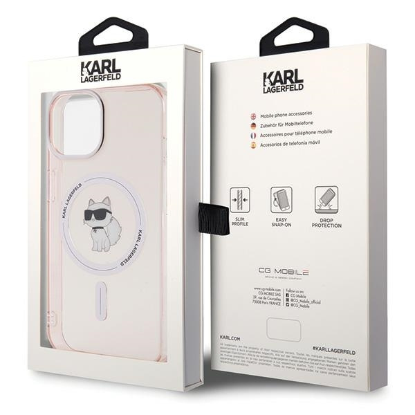 KARL LAGERFELD KLHMP15SHFCCNOP IPHONE 15 / 14 / 13 6.1" RÓŻOWY/PINK HARDCASE IML CHOUPETTE MAGSAFE