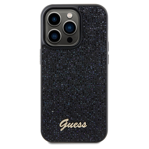 Guess GUHCP14LPMSDGSK iPhone 14 Pro 6.1"czarny/black hardcase Disco Metal Script