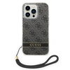 Guess GUOHCP14LH4STK iPhone 14 Pro 6,1" czarny/black hardcase 4G Print Strap