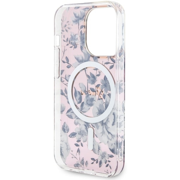 Guess GUHMP14XHCFWSP iPhone 14 Pro Max6.7" różowy/pink hardcase Flower MagSafe