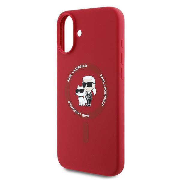Karl Lagerfeld KLHMP16MSCMKCRHR iPhone 16 Plus czerwony/red HC MagSafe Silicone KC Heads Ring