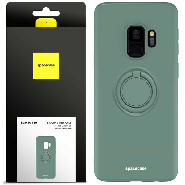 Spacecase Etui Silicone Ring Galaxy S9 dark green