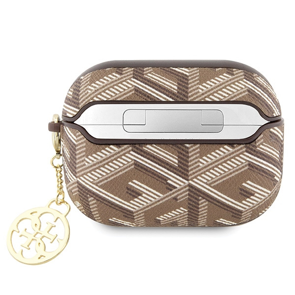 Guess GUAPPGCE4CW AirPods Pro coverbrązowy/brown GCube Charm