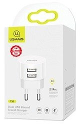 ŁADOWARKA SIECIOWA USAMS T20 2.1A FAST CHARGE BIAŁY CC80TC01