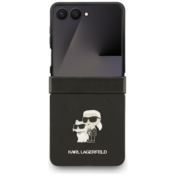 Etui Karl Lagerfeld Saffiano             Karl&Choupette Pin do Samsung Galaxy Z Flip7 czarny