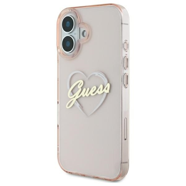 Guess GUHCP16SHCHGSPP iPhone 166.1" różowy/pink hardcase IML Heart