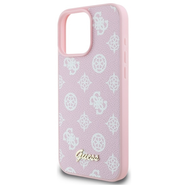 Guess GUHMP16XPGPYSP iPhone 16 Pro Max 6.9" różowy/pink hardcase Peony Script MagSafe