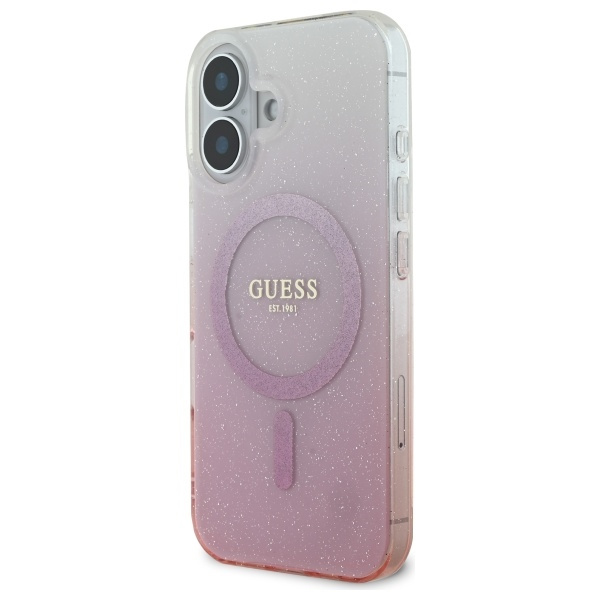 Guess GUHMP16MHGRCELP iPhone 16 Plus6.7" różowy/pink hardcase IML Glitter Gradient MagSafe