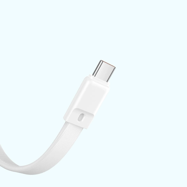 Powerbank Baseus Magnetic Mini MagSafe 10000mAh 30W z wbudowanym kablem USB-C - biały + kabel Baseus Simple Series USB-C - USB-C 60W 0.3m