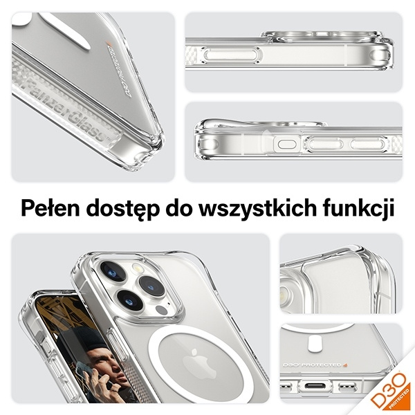 PanzerGlass HardCase iPhone 15 Pro 6.1" D3O MagSafe 3xMilitary grade transparent 1181