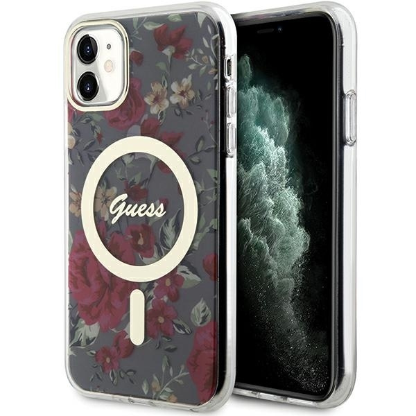 GUESS GUHMN61HCFWSA IPHONE 11 / XR 6.1 "GREEN / KHAKI HARDCASE FLOWER MAGSAFE