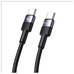USAMS Kabel USB-C na USB-C 60W 1.2m       Aluminum Alloy Data Cable SY Series SJ724USB01 (US-SJ724)
