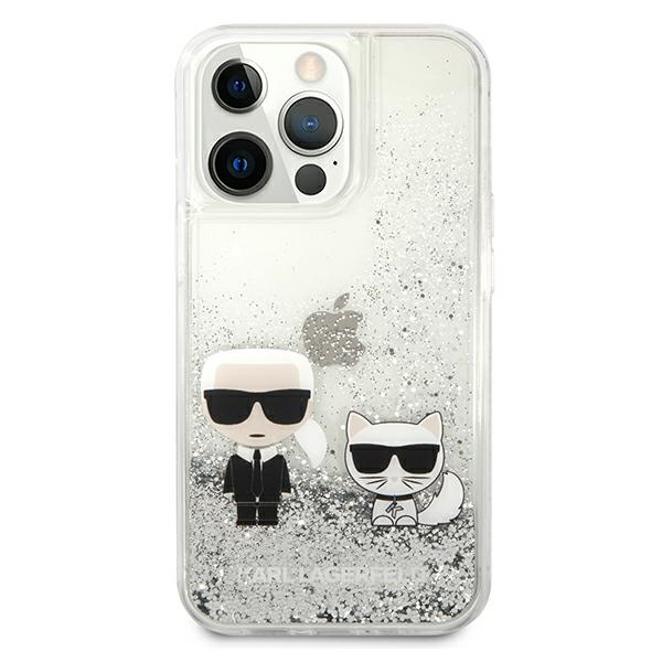 Karl Lagerfeld KLHCP13XGKCS 13 Pro Max6,7" srebrny/silver hardcase Liquid Glitter Karl&Choupette