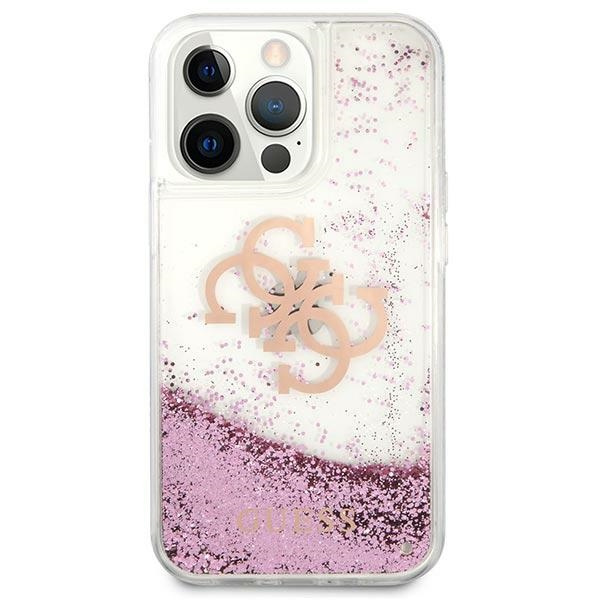 Guess GUHCP13XLG4GPI iPhone 13 Pro Max6,7" różowy/pink hardcase 4G Big Liquid Glitter