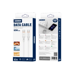JELLICO cable B29 USB-C - USB-C PD 60W 1M White