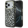 Etui Guess Leopard Glitter MagSafe do    iPhone 17 Pro Max czarny