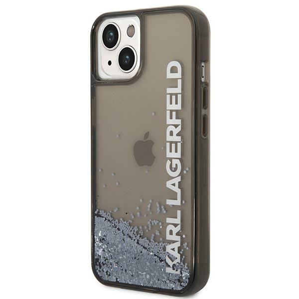 Etui Karl Lagerfeld Liquid Glitter Elong na iPhone 14 - czarne
