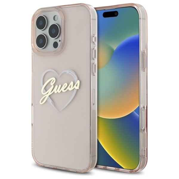 Guess GUHCP16XHCHGSPP iPhone 16 Pro Max6.9" różowy/pink hardcase IML Heart