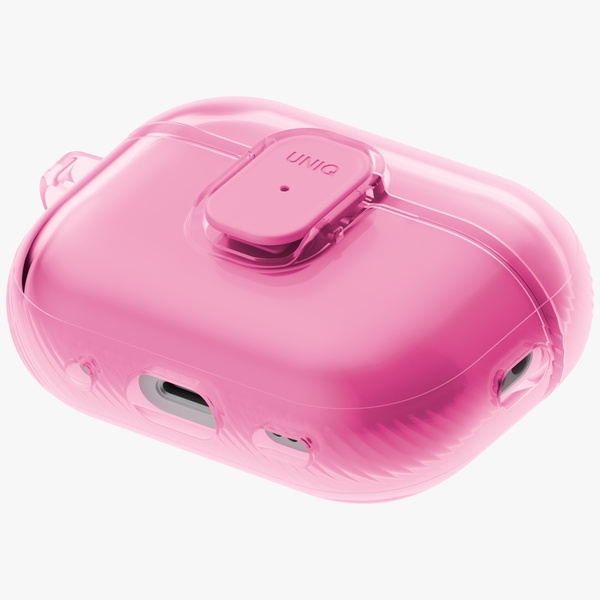 Etui UNIQ Glase Pro do AirPods Pro 3     Lock Case różowy