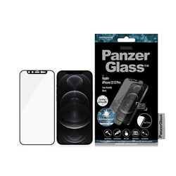 PanzerGlass E2E Microfracture iPhone 12/12 Pro 6,1" CamSlider Swarovsky Case Friendly AntiBacterial czarny/black