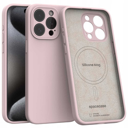 Spacecase Etui Silicone Mag iPhone 15 Pro Max baby pink