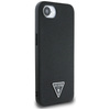 Etui Guess Grained Triangle MagSafe do   iPhone 16e czarny