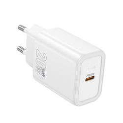 Ładowarka sieciowa do telefonu Hoco USB C QC PD 20W N60 biała