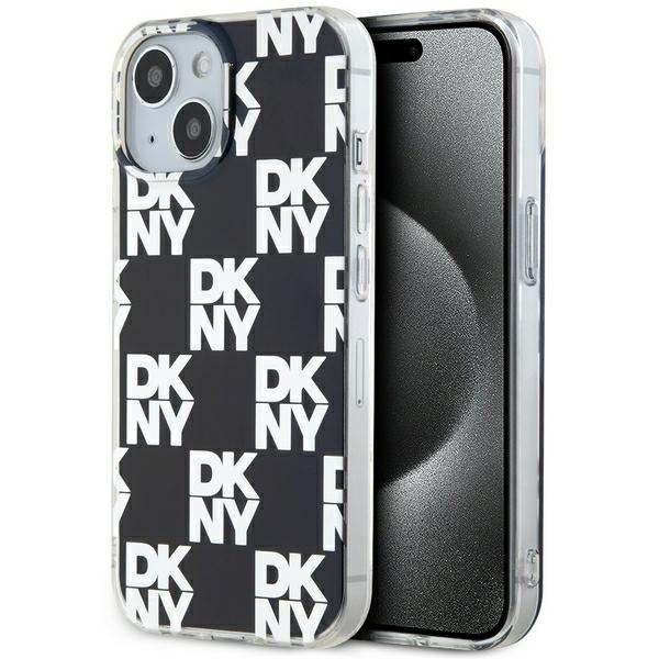 DKNY DKHCP15SHDLCEK iPhone 15 / 14 / 136.1" czarny/black hardcase IML Checkered Mono Pattern