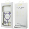 Etui Guess Resin Flowers Glitter MagSafe do iPhone 17 Pro fioletowy