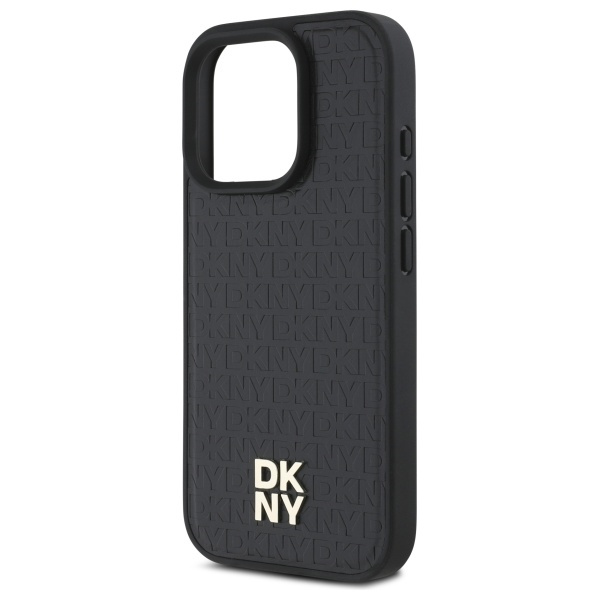 DKNY DKHMP16LPSHRPSK iPhone 16 Pro 6.3"  hardcase czarny/black Repeat Pattern Stack Logo MagSafe