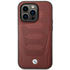 Etui BMW Leather Seats Pattern MagSafe na iPhone 14 Pro - burgundowe