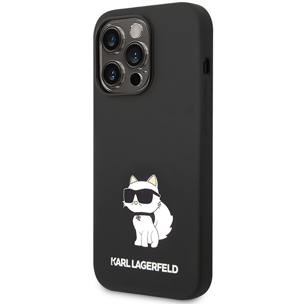 KARL LAGERFELD KLHMP14LSNCHBCK IPHONE 14 PRO 6.1 "HARDCASE BLACK/BLACK SILICONE CHAPETTE MAGSAFE