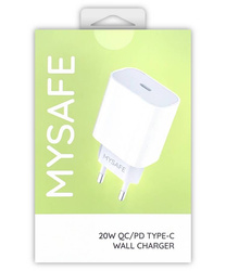 MYSAFE CH 20W ŁADOWARKA SIECIOWA L77 TYPE-C BIAŁY