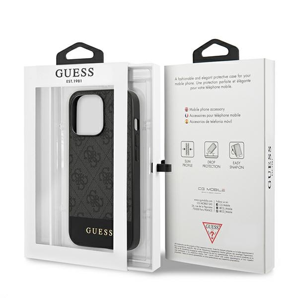 Guess GUHCP13LG4GLGR iPhone 13 Pro / 136,1" szary/grey hardcase 4G Stripe Collection
