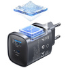 Ładowarka sieciowa USAMS CC290 T66 45W   GaN 1xUSB-A 1xUSB-C srebrny