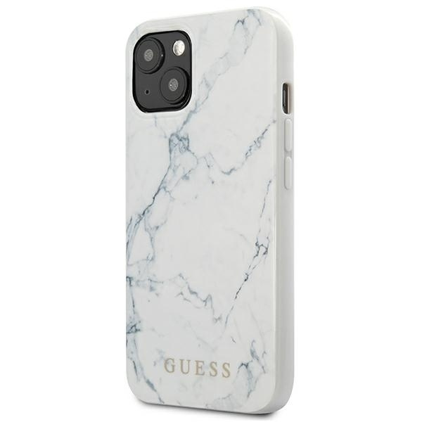 Guess GUHCP13MPCUMAWH iPhone 13 / 14 /15 6.1" biały/white hardcase Marble