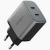 Ładowarka sieciowa Energea Ampcharge GaN45 2xUSB-C PD/PPS/QC3.0 45W szary
