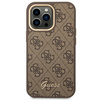 Guess GUHCP14LHG4SHW iPhone 14 Pro6,1" brązowy/brown hard case 4G Vintage Gold Logo
