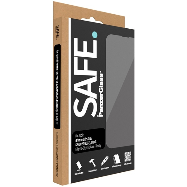 SAFE by PanzerGlass iPhone SE 2020 / SE 2022 / 8 / 7 / 6 / 6s Screen Protection Edge-to-Edge czarny/black SAFE95007