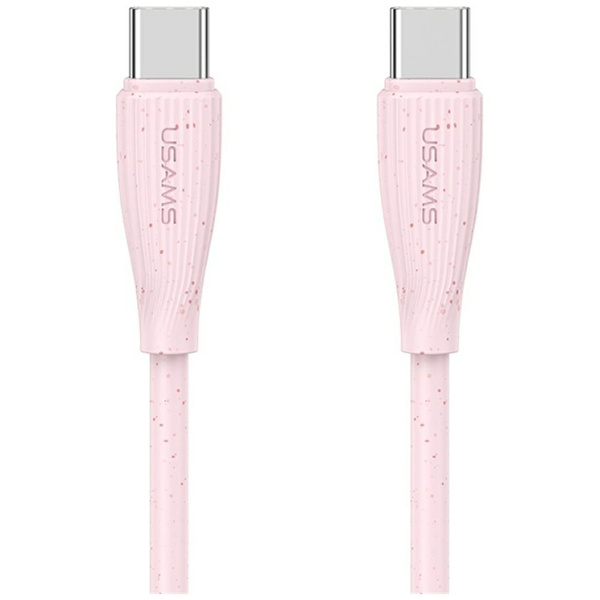 Kabel USAMS Green Series SJ716 60W USB-C do USB-C 1m różowy