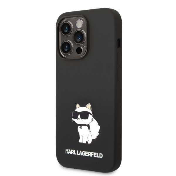 KARL LAGERFELD KLHCP14LSNCHBCK IPHONE 14 PRO 6,1" HARDCASE CZARNY/BLACK SILICONE CHOUPETTE