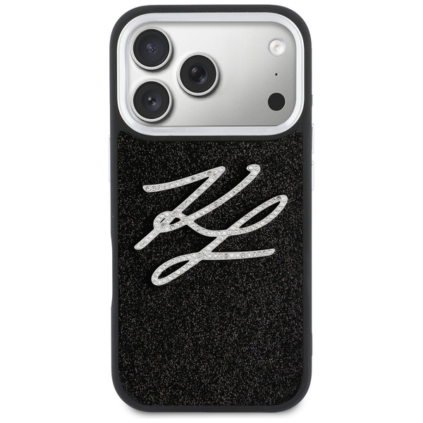 Etui Karl Lagerfeld IML Glitter KL       Diamond Logo do iPhone 17 Pro czarny