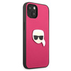 KARL LAGERFELD KLHCP13SPKMP IPHONE 13 MINI 5.4 "PINK/PINK HARDCASE LEATHER IKONIK KARL`S HEAD METAL