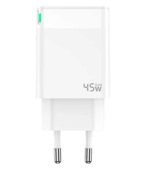 JELLICO wall charger C105 GaN PD 45W 1xUSB-C + cable USB-C - USB-C White