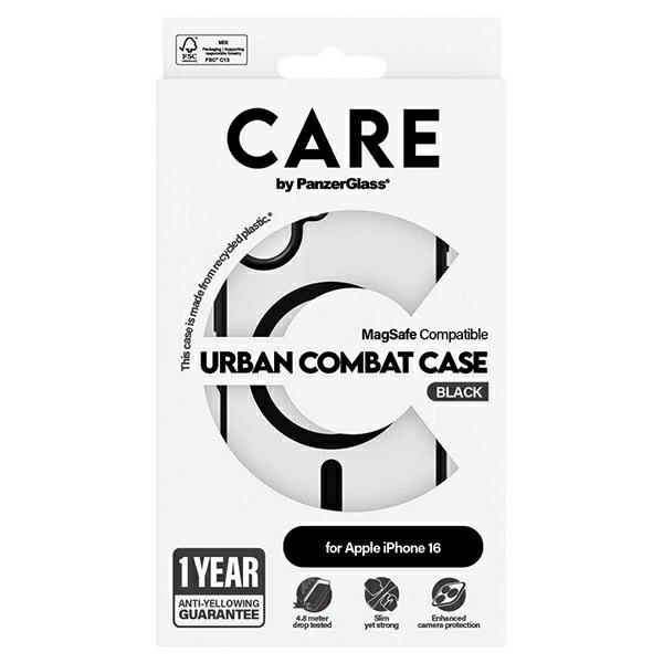 CARE by PanzerGlass Flagship Urban Case iPhone 16 6,1" czarny/black MagSafe 1357