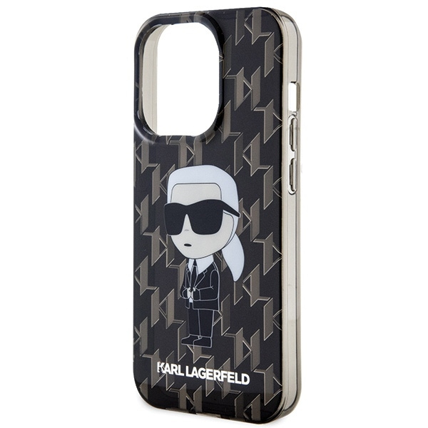 KARL LAGERFELD KLHCP15LHNKMKLK IPHONE 15 PRO 6.1 "BLACK/BLACK HARDCASE MONOGRAM ICONIK