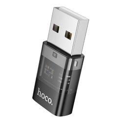 Adapter USB A do USB C Hoco UA36C transparentny czarny